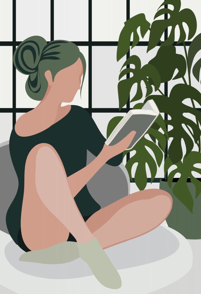 Indoor Reading Retreat by Rosana Laiz Blursbyai — canvas wall art