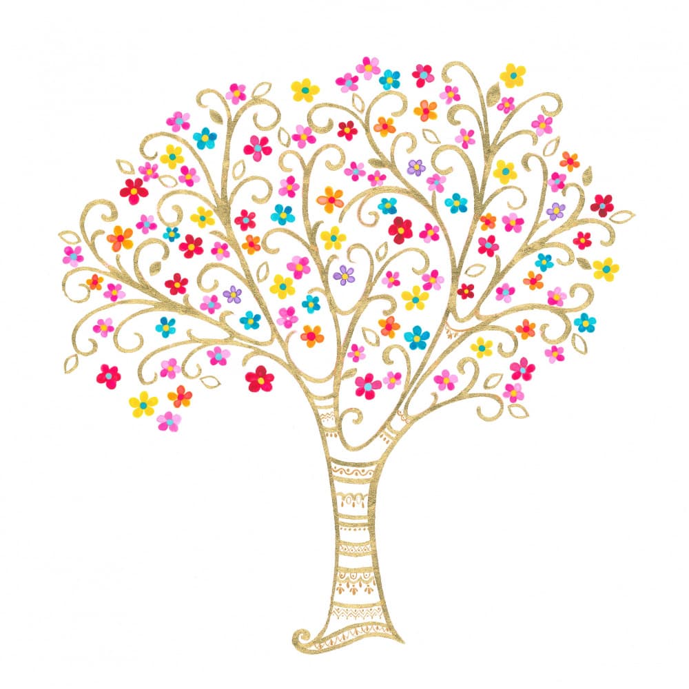 Gold Filigree Tree by Isabelle Brent — canvas wall art