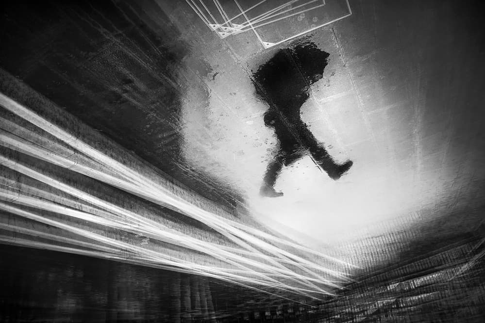 City Rain Reflection by Damijan Sedevcic — canvas wall art