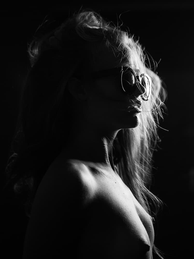 Mysterious Woman Profile by Martin Krystynek MQEP — canvas wall art