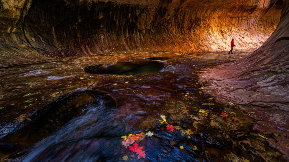 Hint of Fall: Subway by Johnny Zhang — canvas wall art