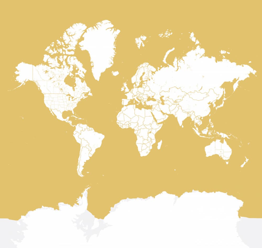 Political World Map by Rosana Laiz Blursbyai — canvas wall art