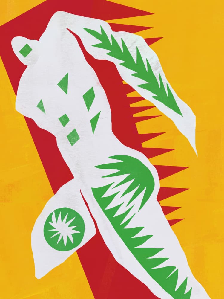Dynamic Leaf Runner by Little Dean — canvas wall art