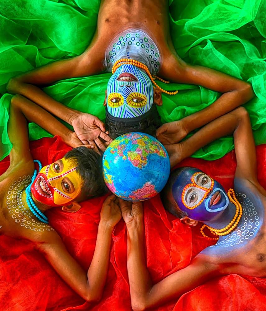 Colorful Kids World by Avishek Das — canvas wall art