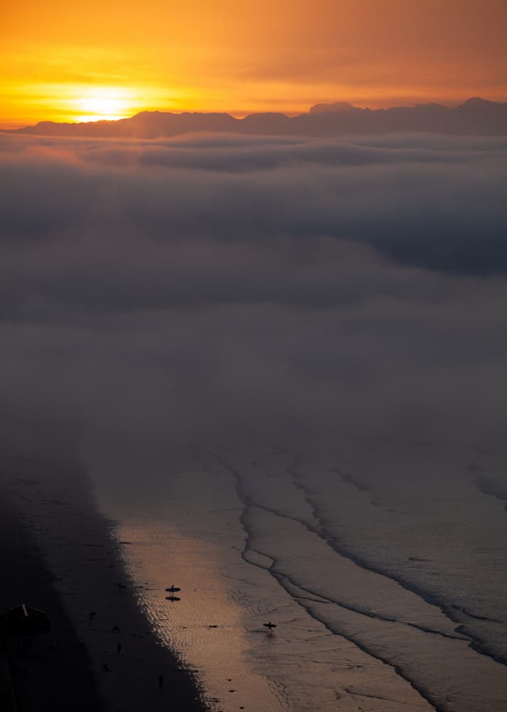 Golden Sunset Over Fog by Anthony Fox — canvas wall art