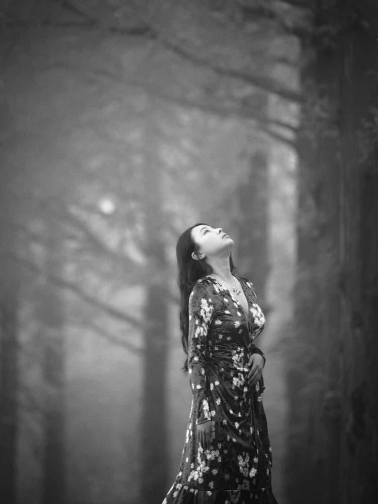 Woman in Misty Forest by Mi Young Choi — canvas wall art