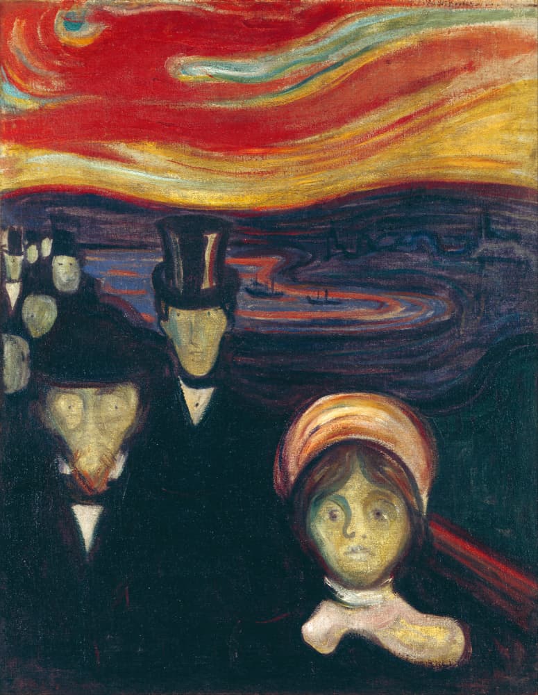 Anxiety by Edvard Munch — canvas wall art