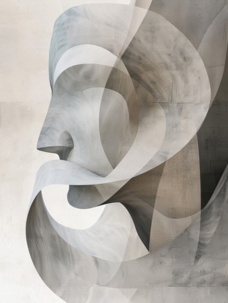 Serene Abstract Profile by Bilge Paksoylu — canvas wall art