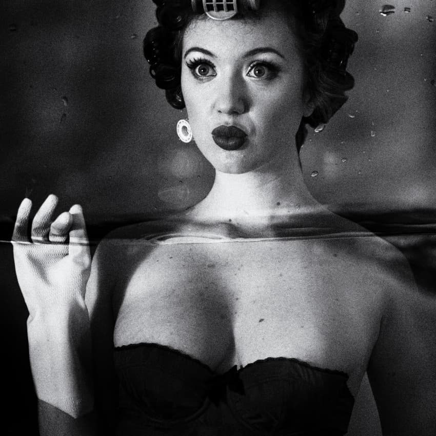 Retro Bathing Beauty by Mel Brackstone — canvas wall art