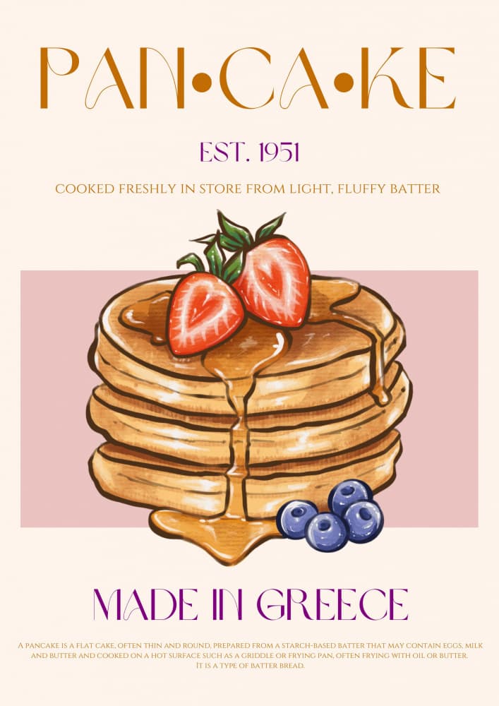 Delicious Berry Pancakes by Nazma Khokhar — canvas wall art