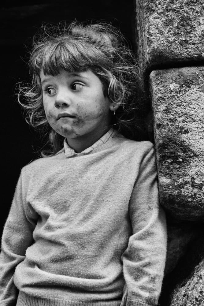 Pensive Little Girl by Eduardo Perez Sanchez — canvas wall art