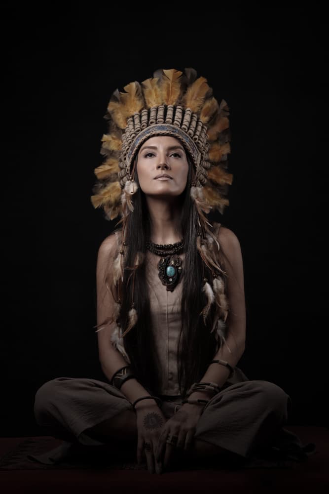 Indigenous Spirit Gaze by Moein Hasheminasab — canvas wall art