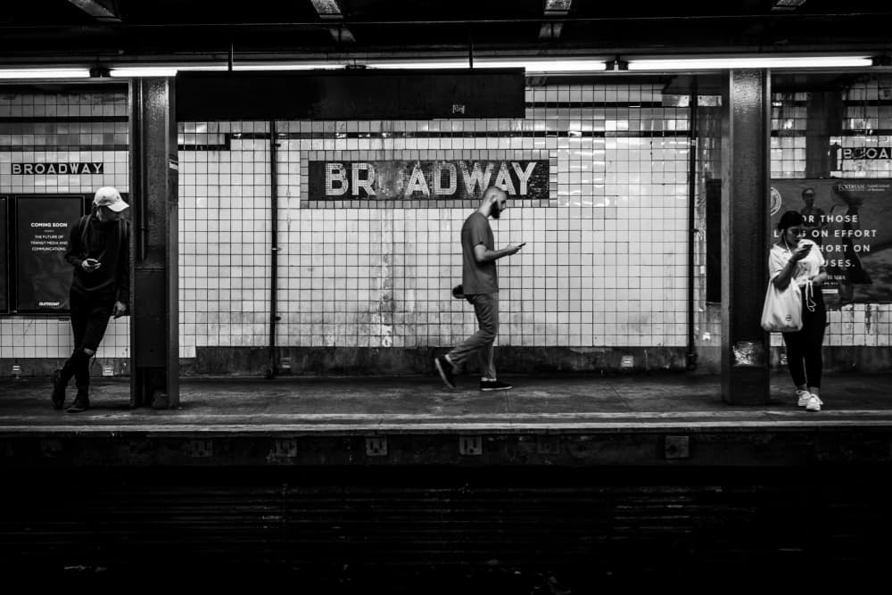 Broadway Subway Life by Rolf Gasser — canvas wall art