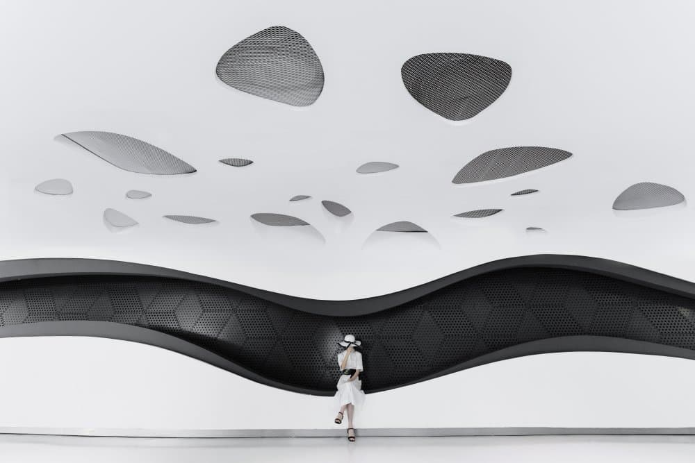 Abstract Architectural Curves by Yifan Wu — canvas wall art