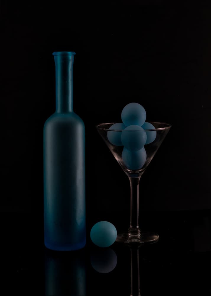Blue Martini Still Life by Wendy Xu — canvas wall art