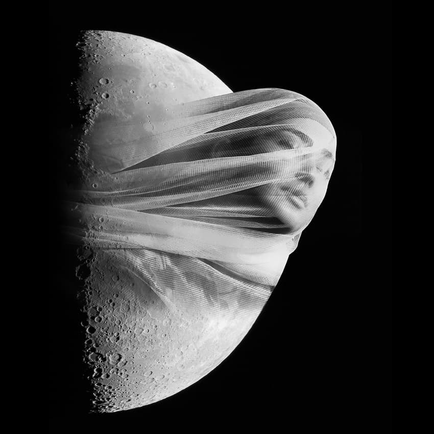 Moon Veiled Woman by Moein Hasheminasab — canvas wall art