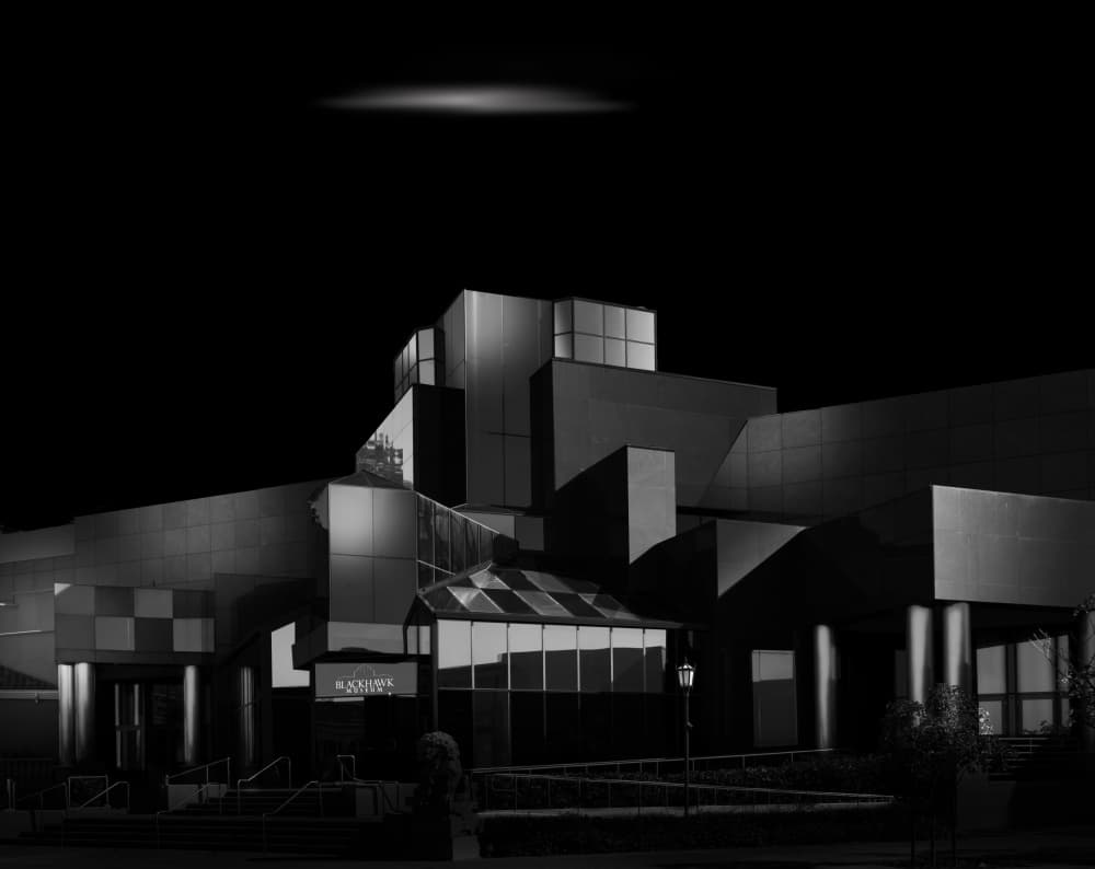 Modern Night Architecture by Jiahong Zeng — canvas wall art