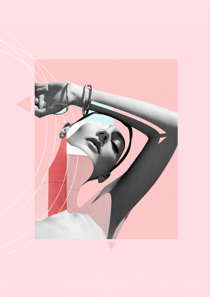 Abstract Pink Beauty by Paste in Place — canvas wall art