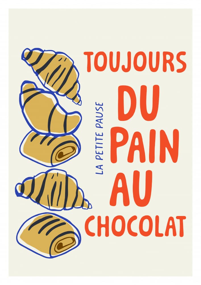 Always Pain Au Chocolat by casa cartissi — canvas wall art