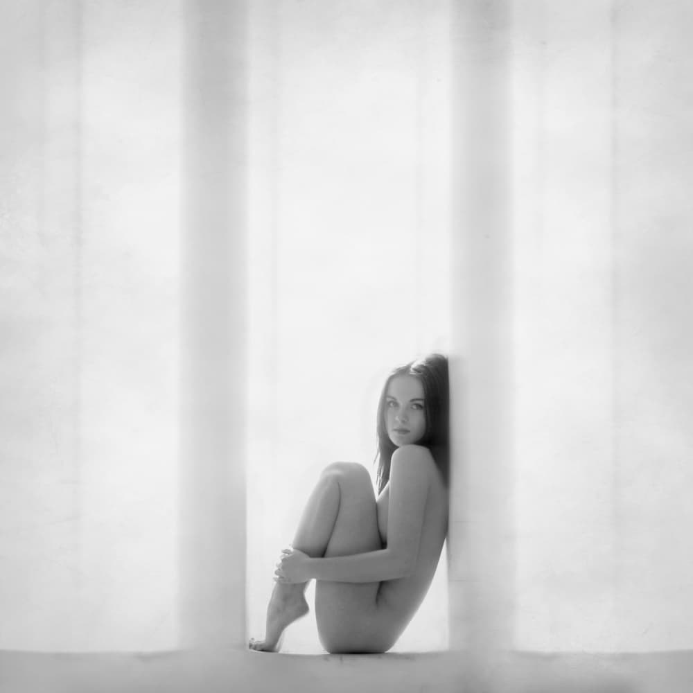Quiet Nude Portrait by Yaroslav Vasiliev-Apostol — canvas wall art