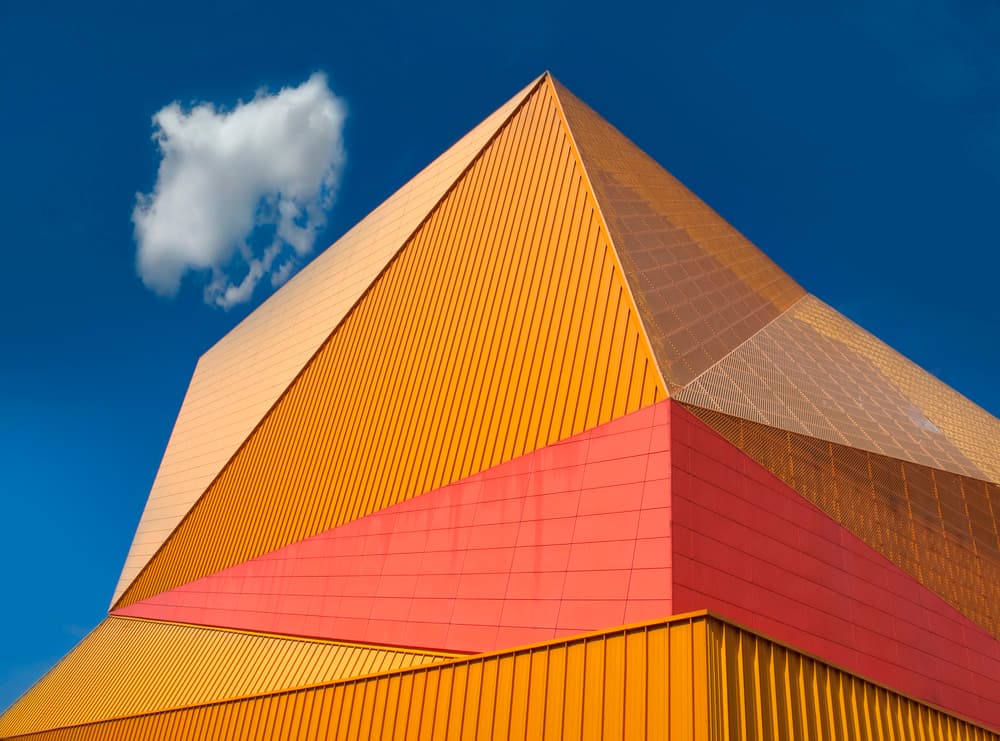 Colorful Modern Architecture by Alida van Zaane — canvas wall art