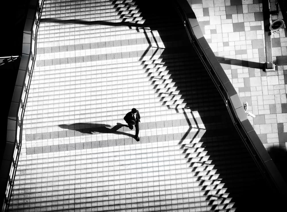 Urban Shadow Steps by Haruyo Sakamoto — canvas wall art