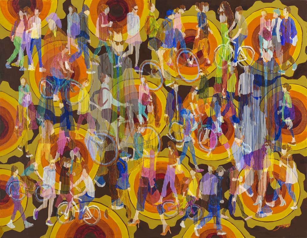 Colorful City Commute by Jukyong Park — canvas wall art