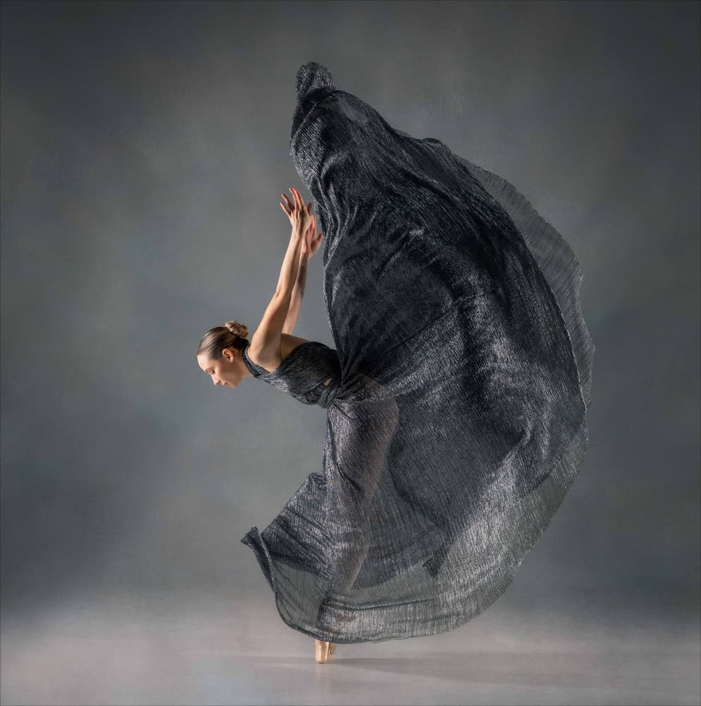 Flowing Silver Dancer by Derwood — canvas wall art