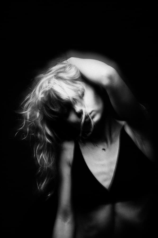 Pensive Woman Portrait by Ruth Franke — canvas wall art
