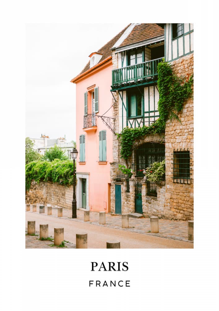 Montmartre Paris Travel poster by Raisa Zwart — canvas wall art