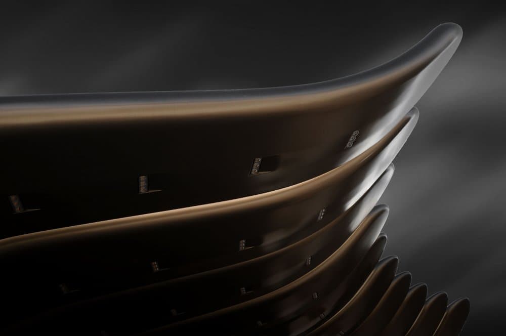 Sleek Metallic Curves by Raffaele Corte — canvas wall art