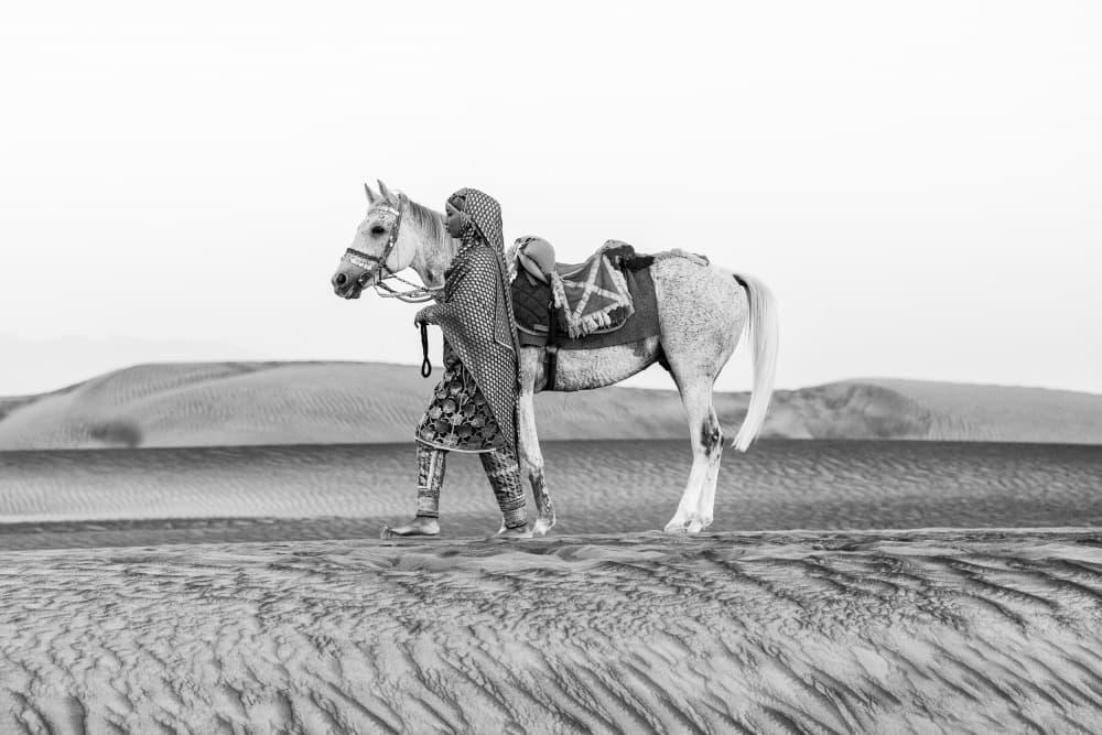Desert Horse Journey by Ziyad AL Maashari — canvas wall art