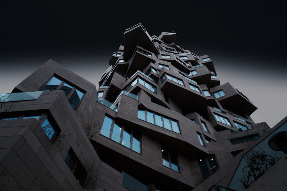 Dramatic Modern Building by Fred Louwen — canvas wall art
