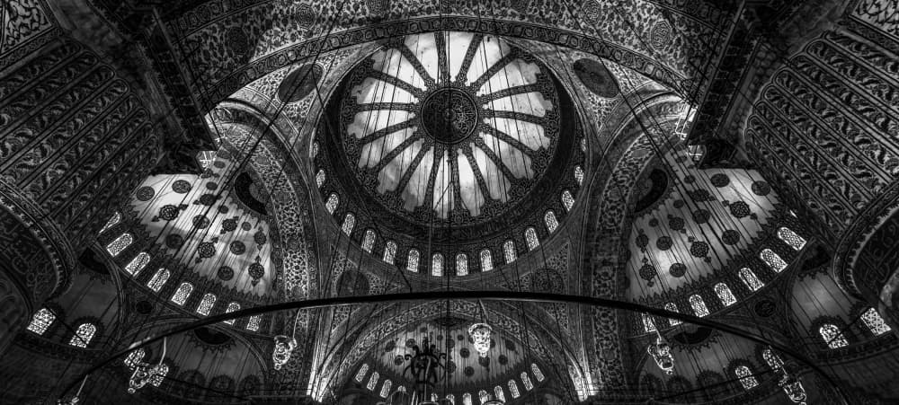 Ornate Mosque Interior by Michael Jurek — canvas wall art