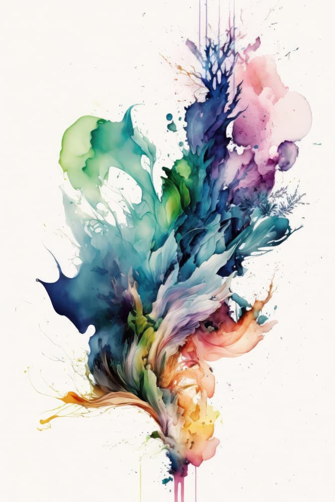 Colorful Watercolor Abstract by Mauro — canvas wall art