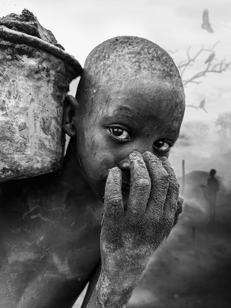 African Boy's Gaze by Svetlin Yosifov — canvas wall art
