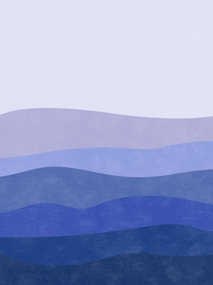 Abstract Blue Hills by Karen Menzenbach — canvas wall art