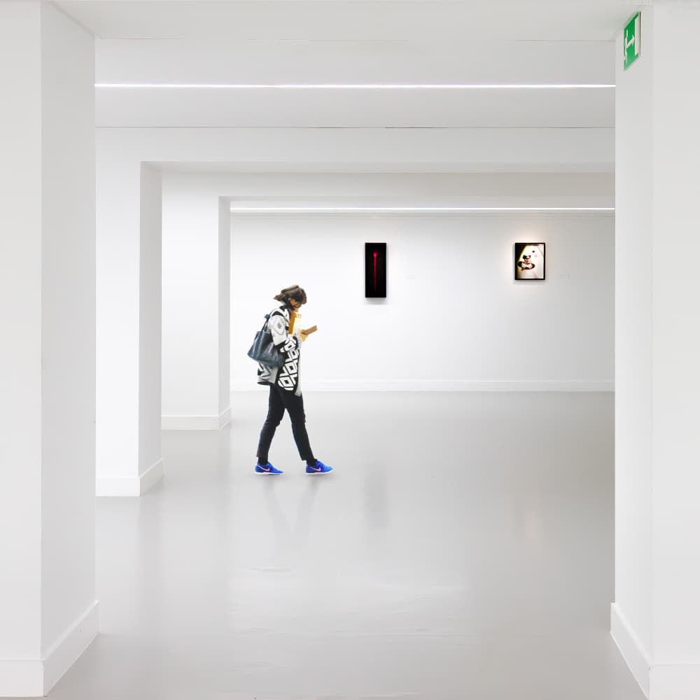 Minimalist Art Gallery Walk by Luc Vangindertael (laGrange) — canvas wall art