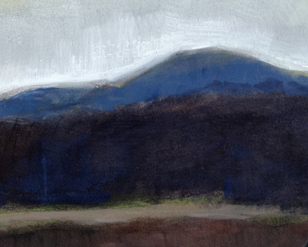 Abstract Blue Mountains by Janel Bragg — canvas wall art