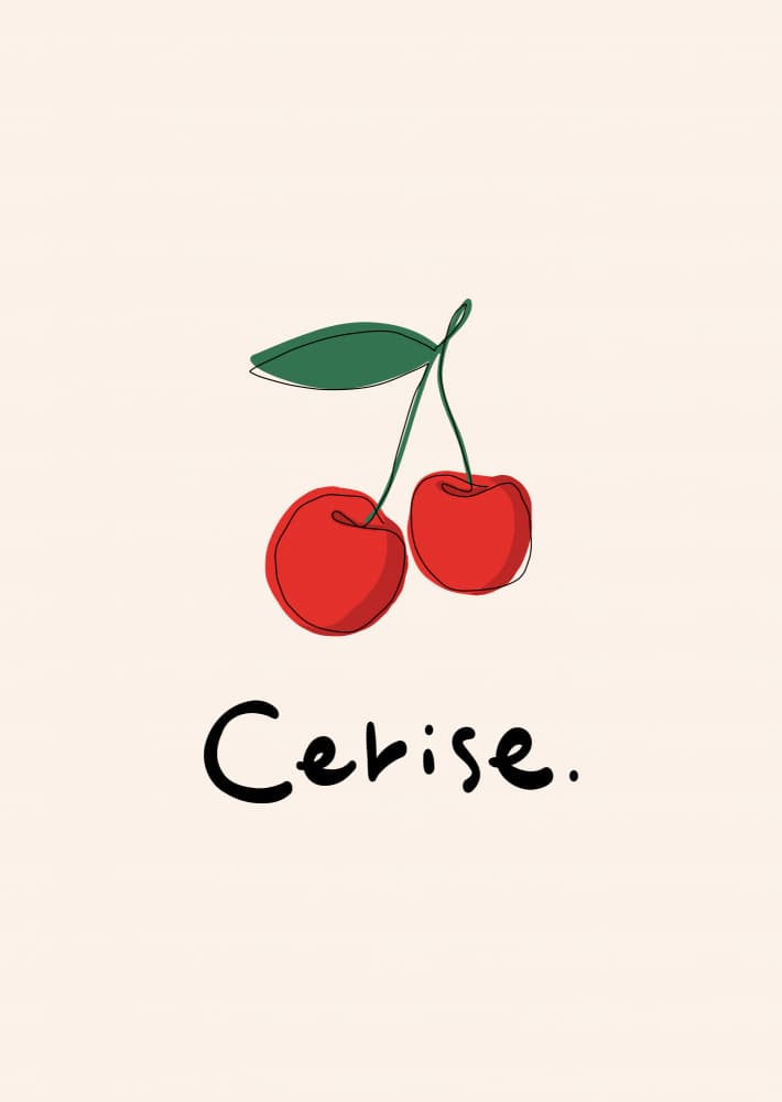 Simple Cerise Cherries by Rio Soléy — canvas wall art