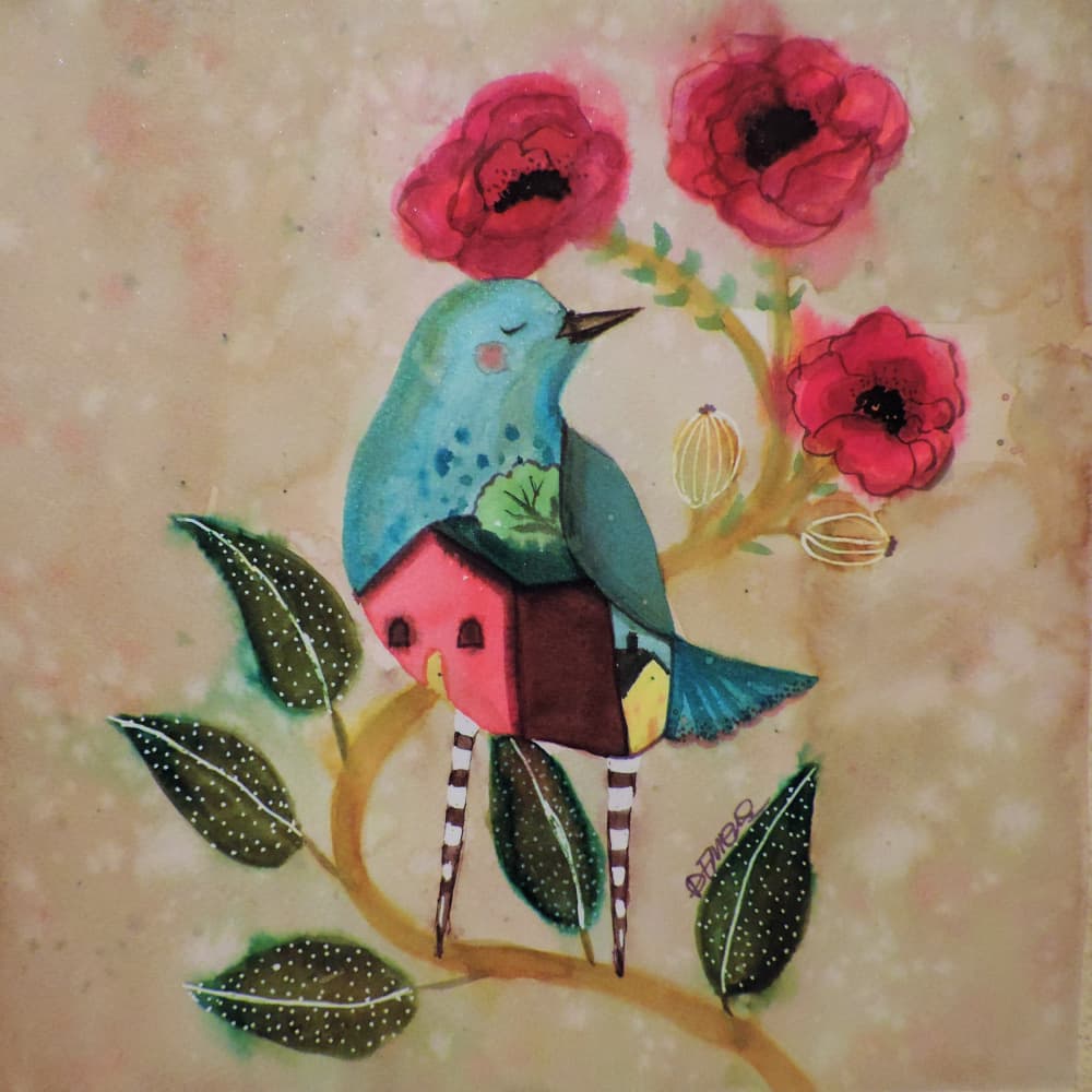 Whimsical Bird House by Sylvie Demers — canvas wall art