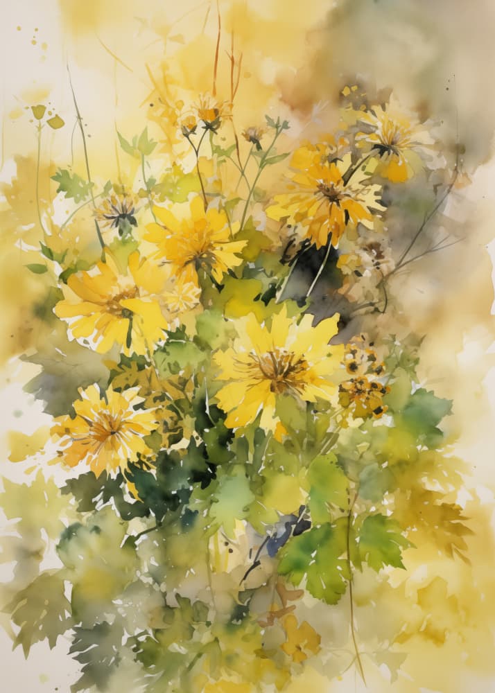 Vibrant Yellow Blooms by Andreas Magnusson — canvas wall art