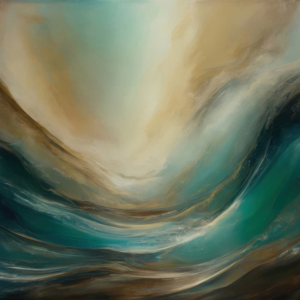 Teal Ocean Swirls by Alpenglow Workshop — canvas wall art