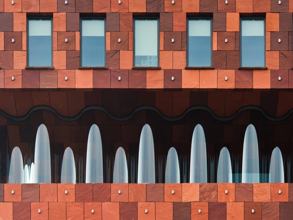 Modern Facade Shapes by Greetje van Son — canvas wall art