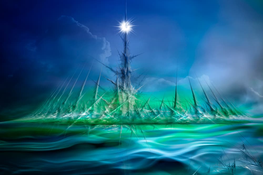 Magic Spire Landscape by Willy Marthinussen — canvas wall art