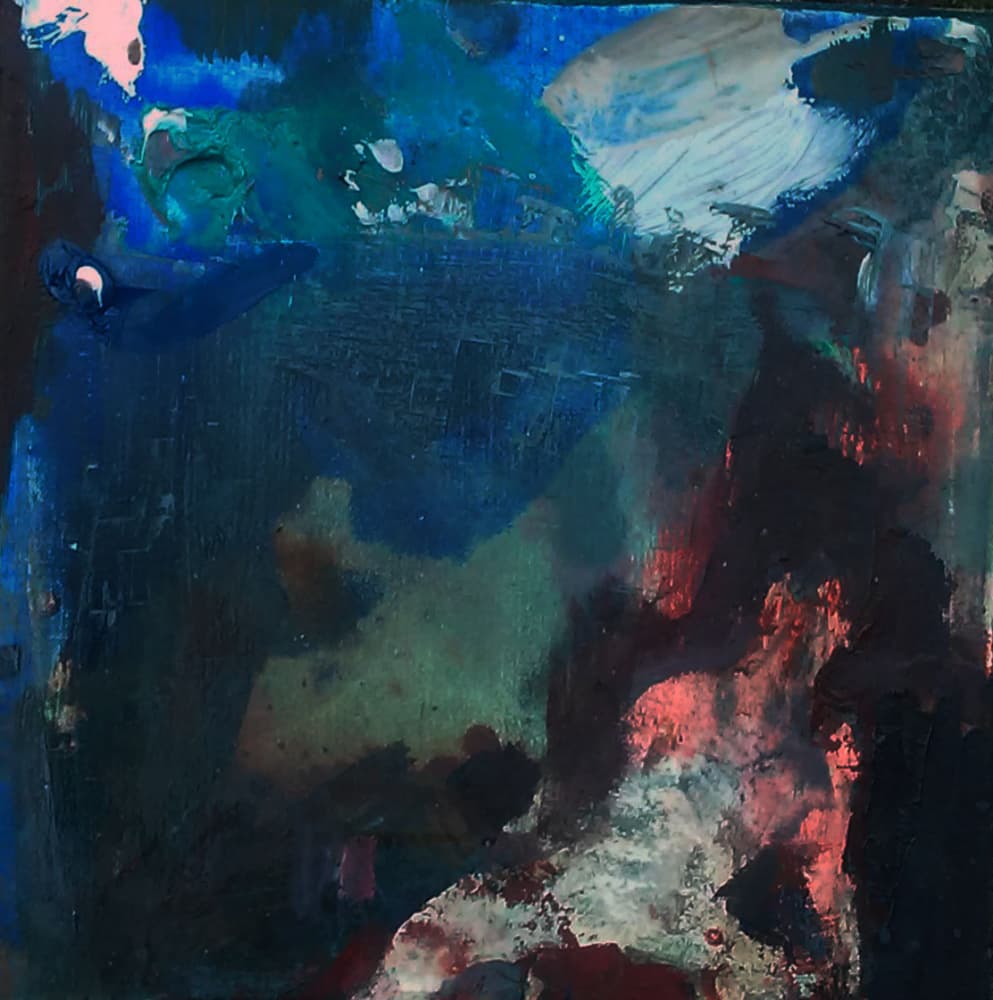 Moody Blue Fusion by Małgorzata Majerczyk — canvas wall art