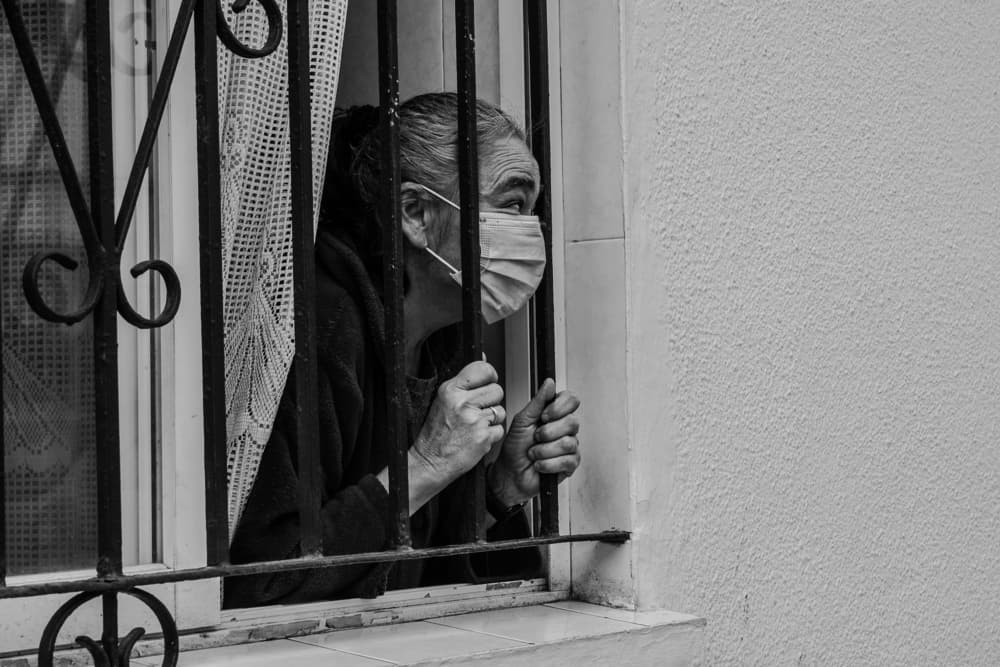 Isolated Senior Woman by PacodlaCorte — canvas wall art