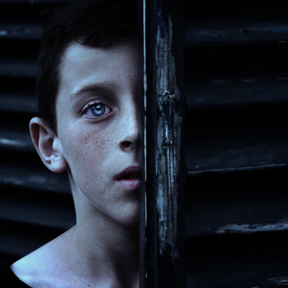 Mysterious Blue Gaze by André Gonçalves — canvas wall art