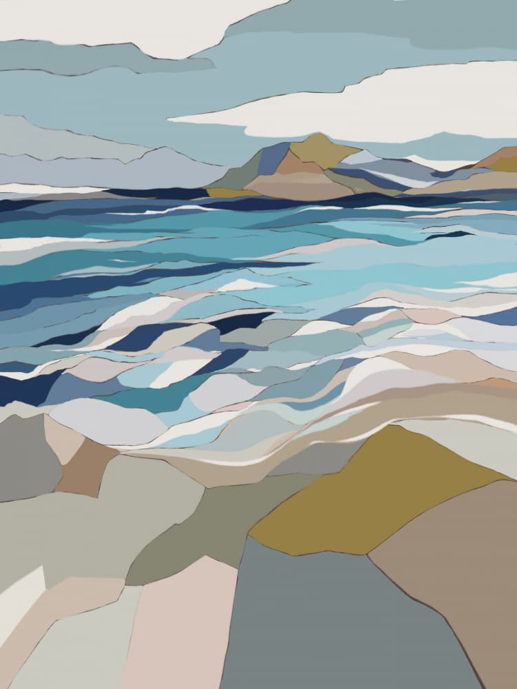 Abstract Coastal Calm by Nikita Jariwala — canvas wall art