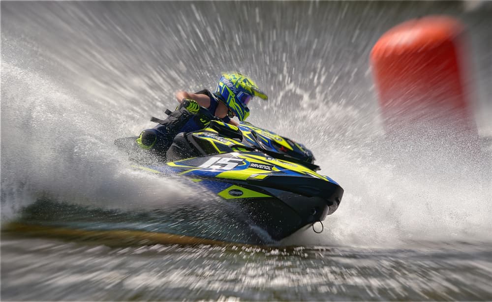 Jet Ski Racing Action by Erhard Batzdorf — canvas wall art